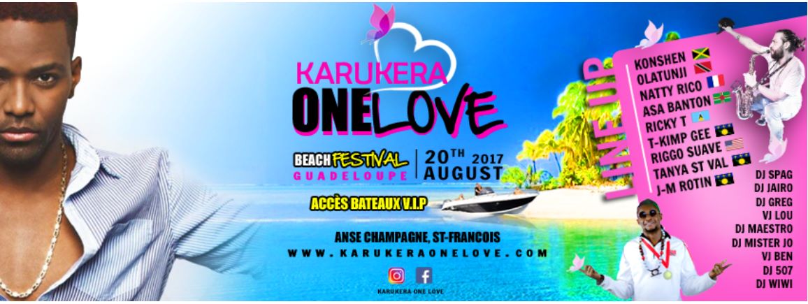 Line-up officiel de Karukera One Love 2017 en Guadeloupe