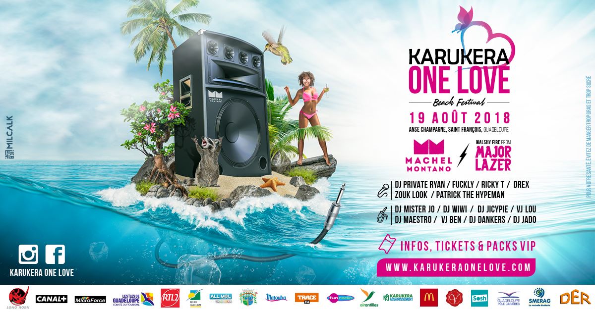 Line-up officiel de Karukera One Love 2018 en Guadeloupe