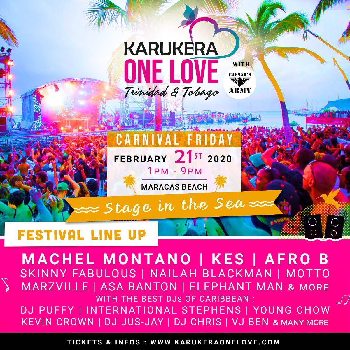 Line-up officiel de Karukera One Love Trinidad 2020