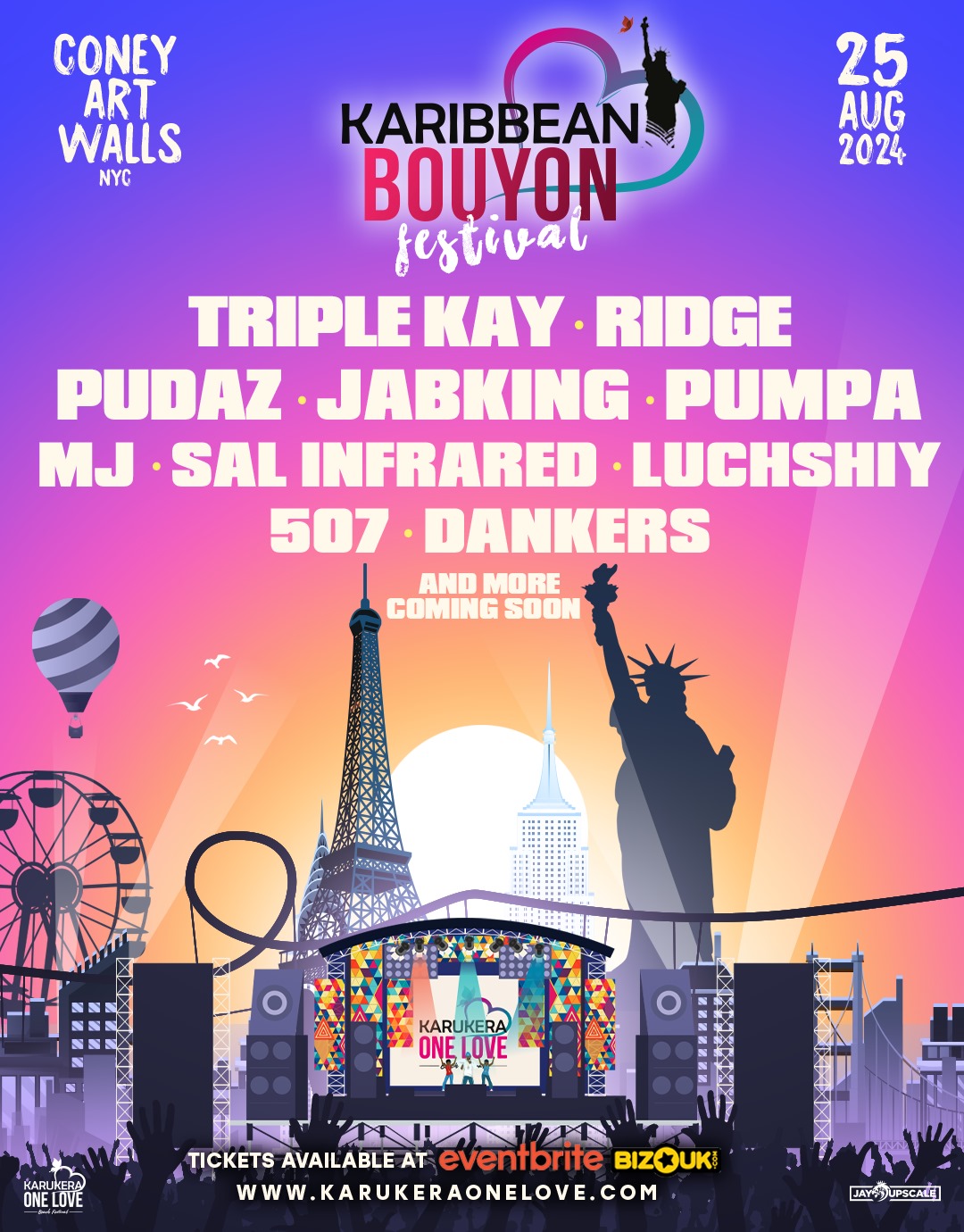 Line-up officiel du Karibbean Bouyon Festival 2024 à New York